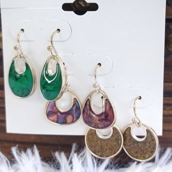 Color Brand 3 Dangle Earring Set - Picture 2 of 9